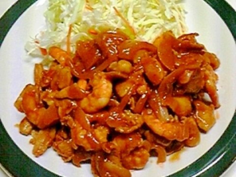 海老とポークケチャップ レシピ 作り方 By tachiwho2 楽天レシピ